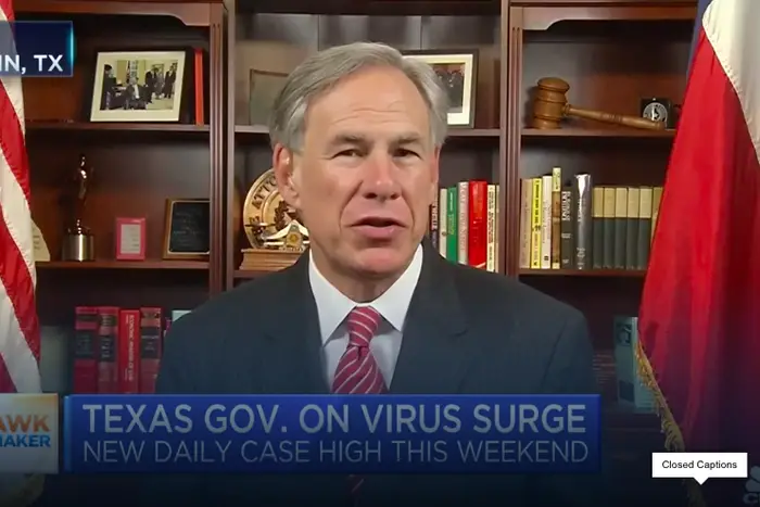 Texas Governor Greg Abbott speaking on CNBC's Squawk Box.